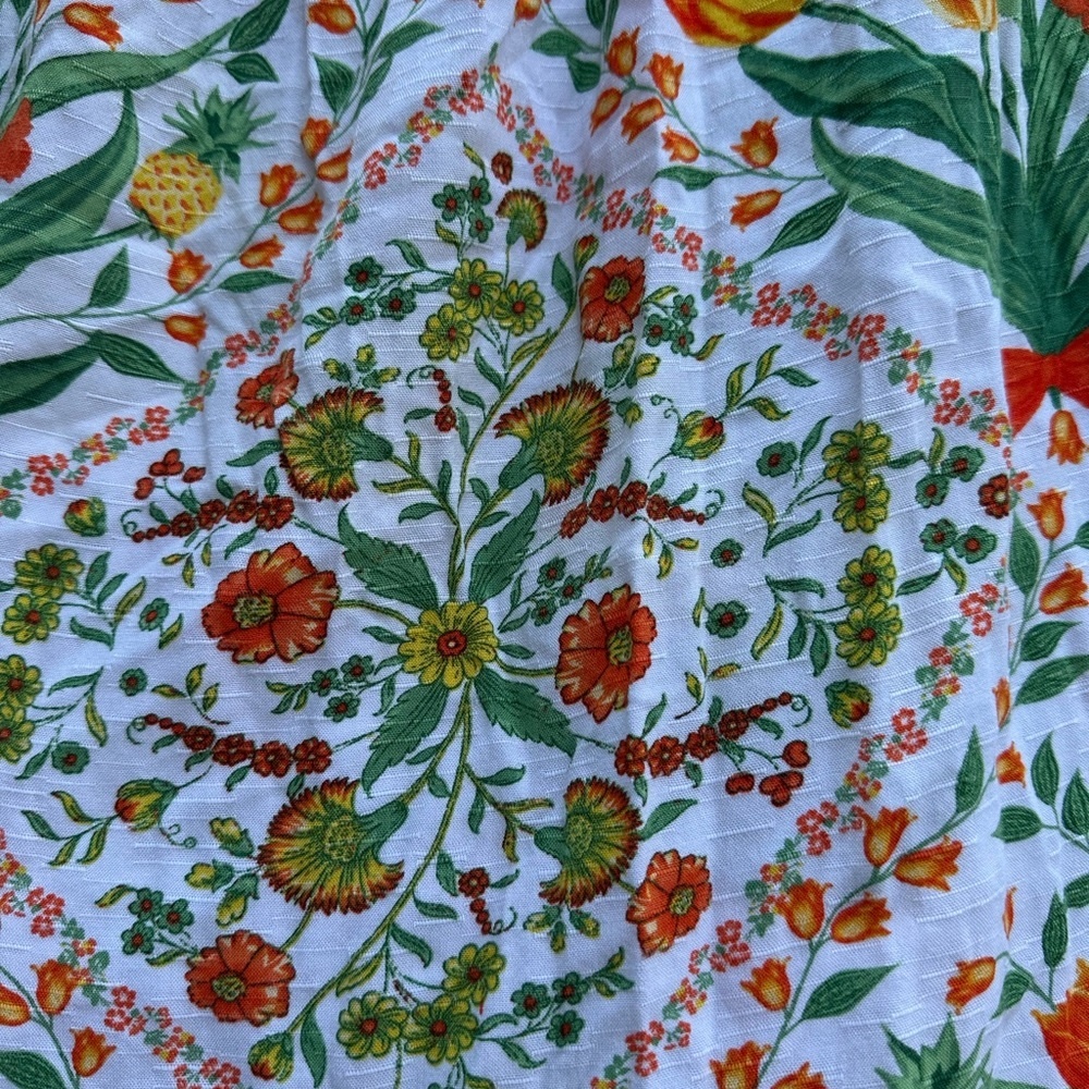 Cato Off Shoulder Floral Boho Blouse Women’s Large NWOT White Tropical Print - Picture 7 of 9